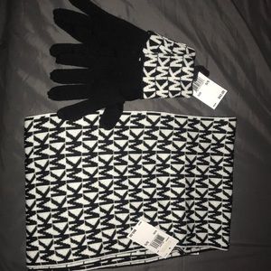 Michael’s Kors infinity scarf and gloves